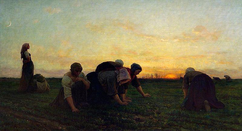 Jules Breton The Weeders, oil on canvas painting by Metropolitan Museum of Art oil painting image